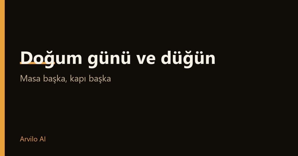 Doğum günü ve düğün şarkısı yapma