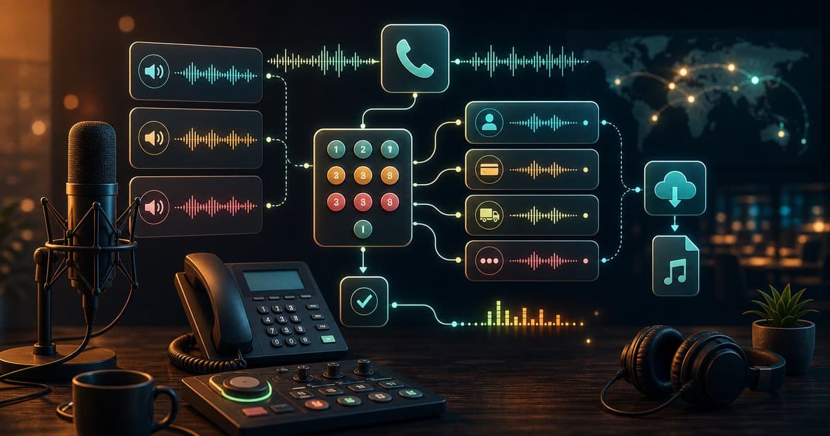 IVR santral anonsu AI seslendirme: Telefon karşılama ve tuşlama menüsü