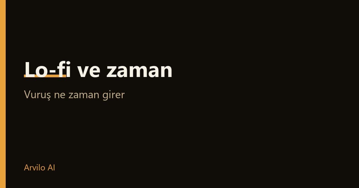 Lo-fi çalışma müziği ve zaman damgası