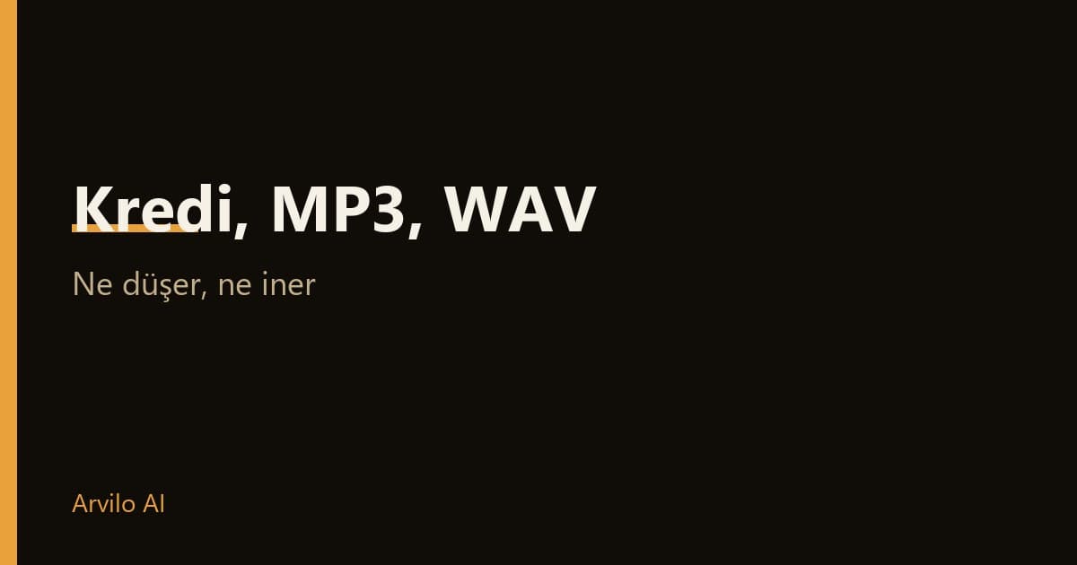 Şarkı kredisi, MP3 ve WAV